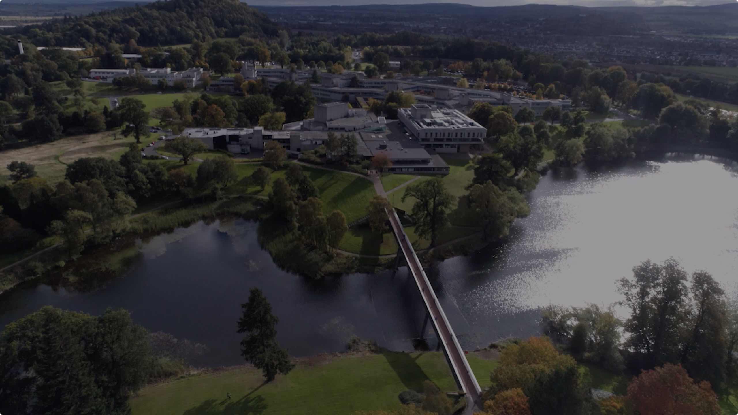 aerial photograph of the University of Stirling campus