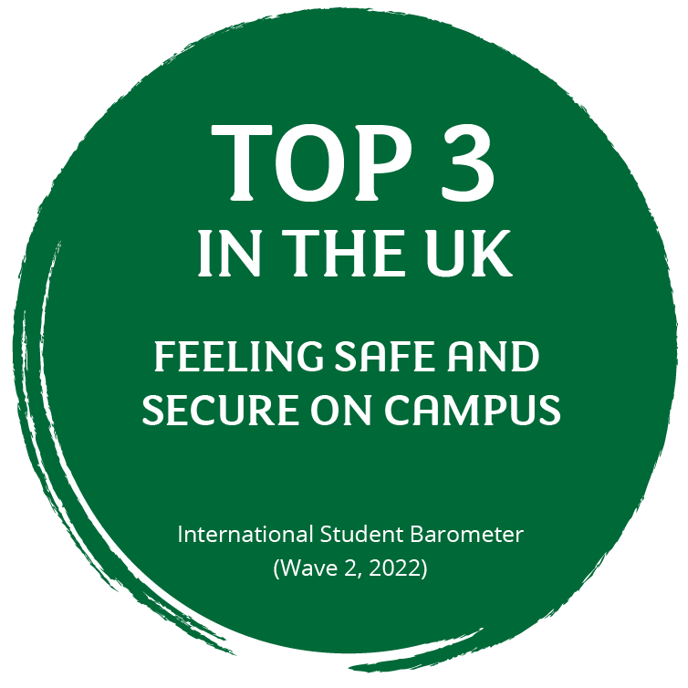 Top 3 in the UK for feeling safe and secure on campus, ISB Wave 2 2022