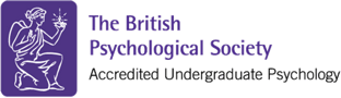 The British Psychological Society accreditation logo for Undergraduate Psychology