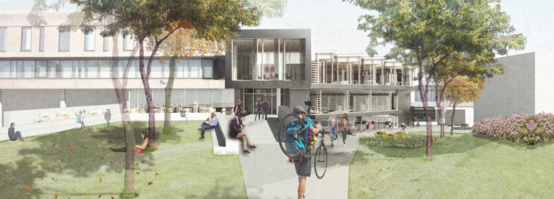 Artist's impression of exterior of Campus Central redevelopment