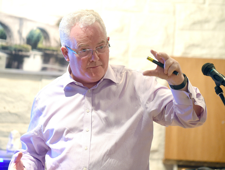 Professor Gerry McCormac gives a presentation on carbon dating
