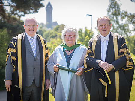 Principal Gerry McCormac, Dame Anne McGuire and Dr James Naughtie