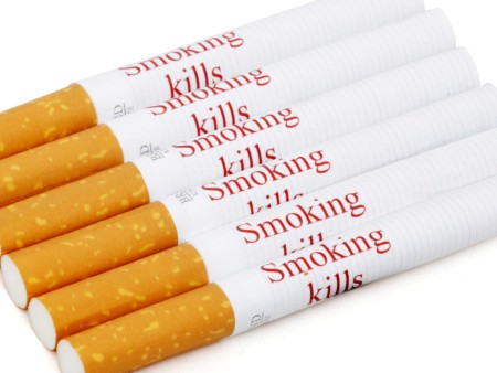 cigarettes with warning message