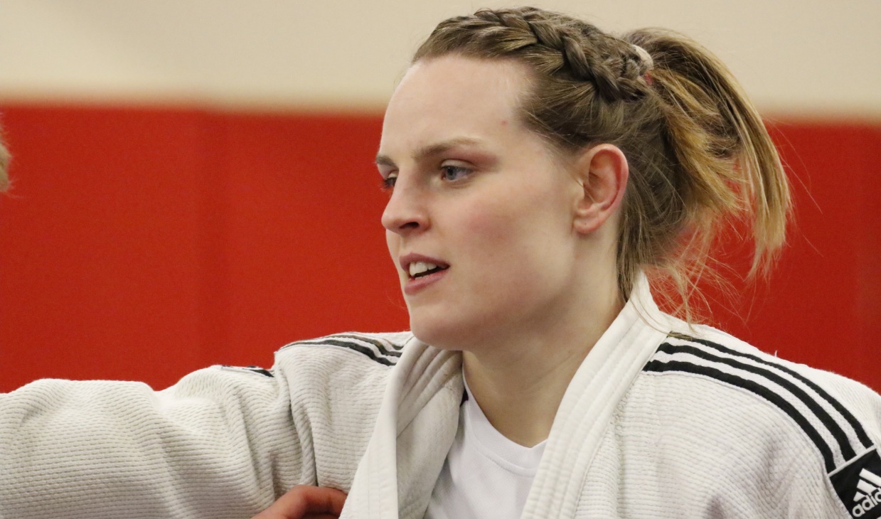 Rachel Tytler competing in judo