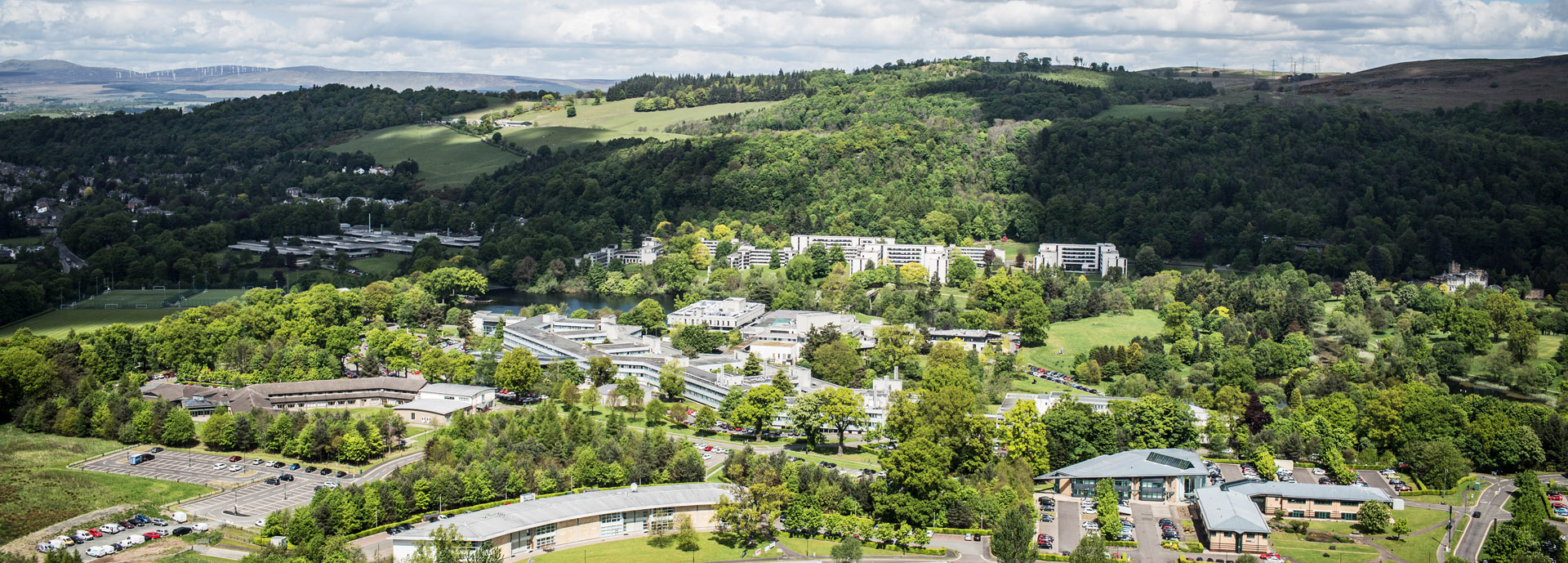 View of University of Stirling Campus from above