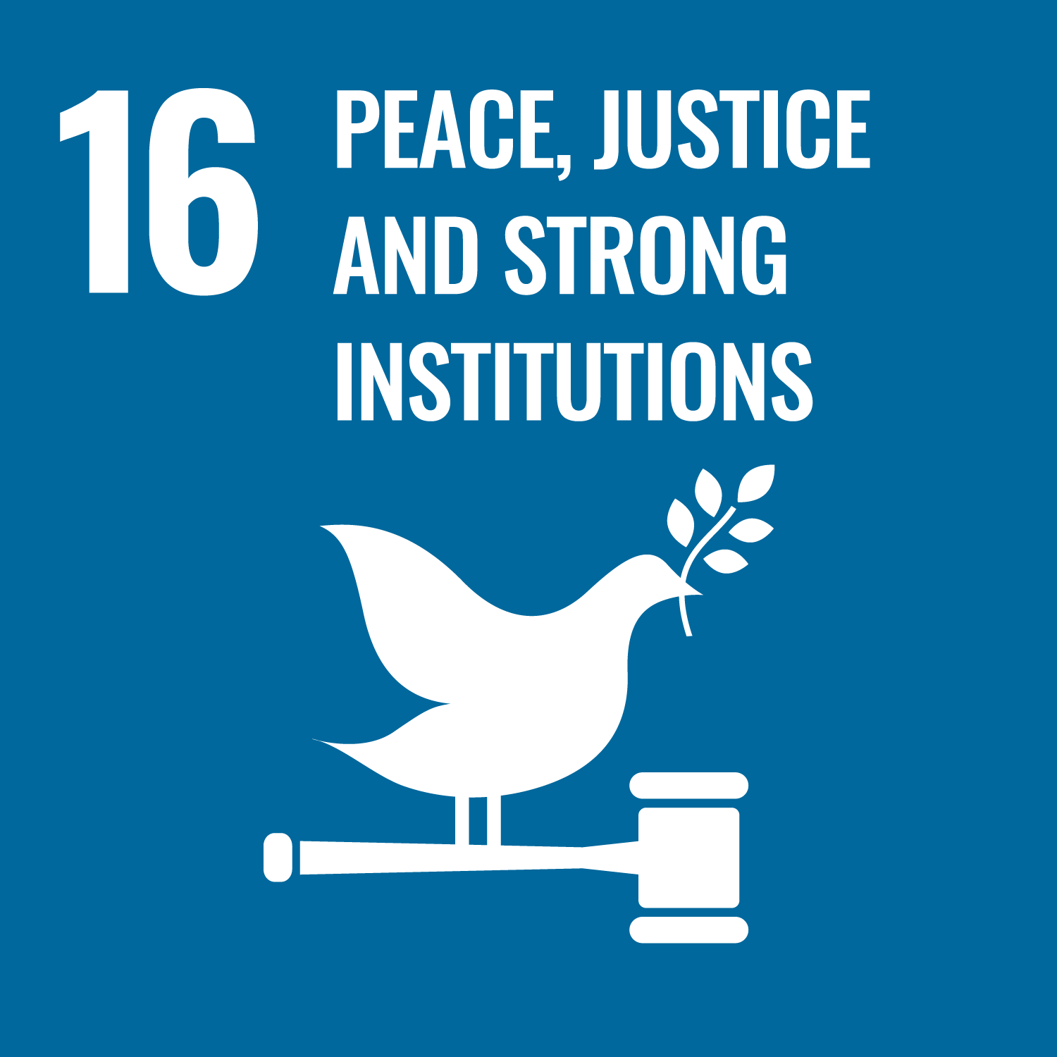 SDG icon peace justice and strong institutions